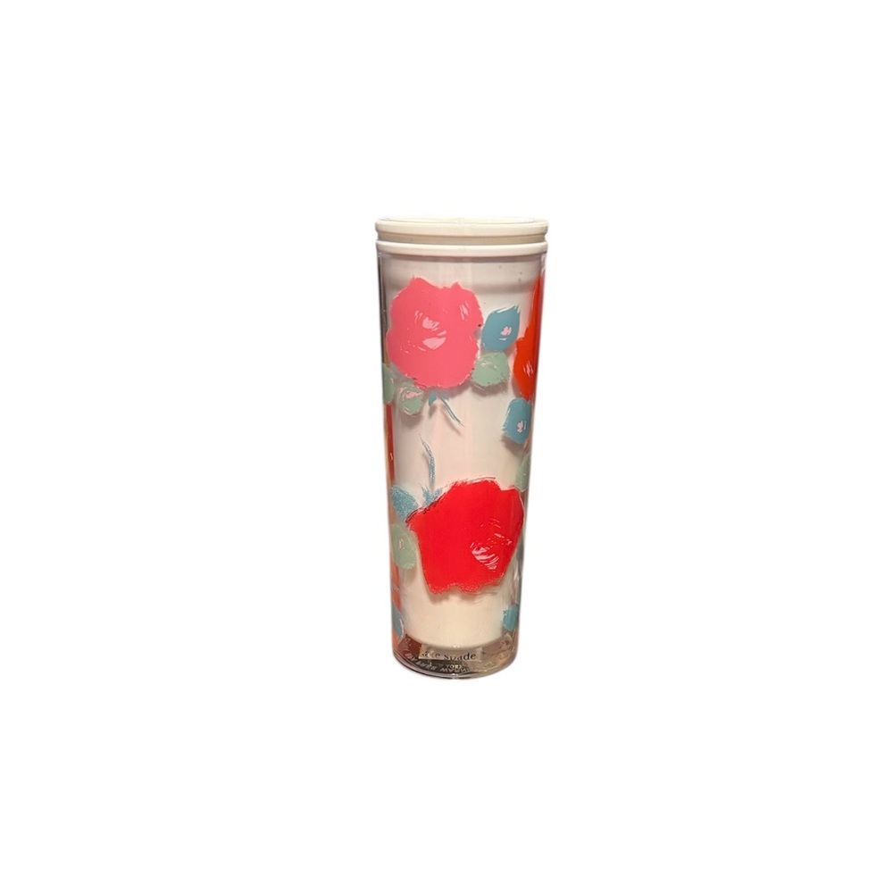 Kate Spade Brushy Rose 20 oz Acrylic Tumbler (NWT)